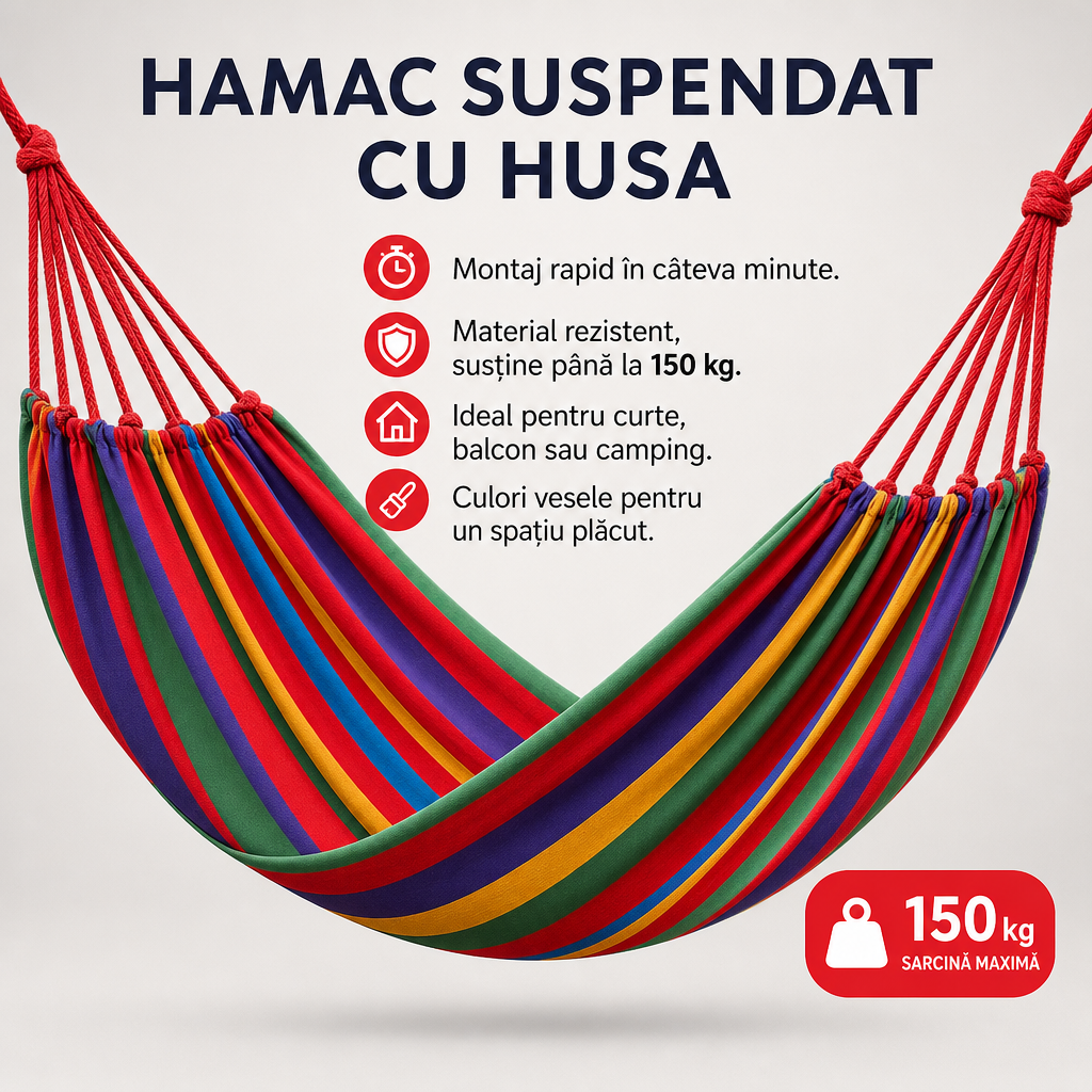 HAMAC SUSPENDAT CU HUSA
