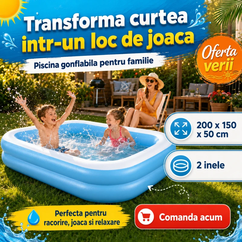 PISCINA GONFLABILA + BOXA 6