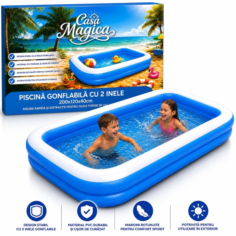 PISCINA GONFLABILA + BOXA 3