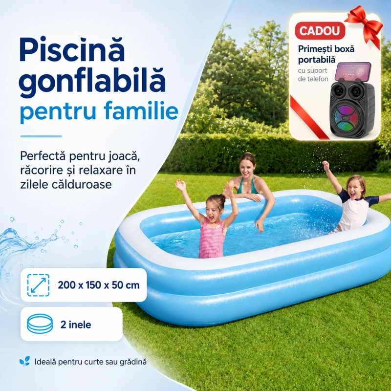 PISCINA GONFLABILA + BOXA